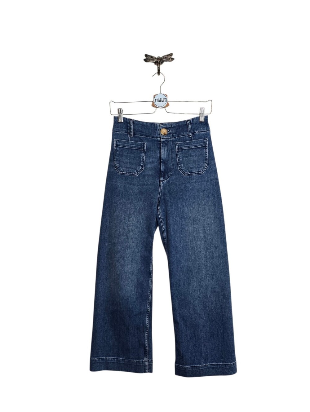 Maeve The Colette Crop High-Rise Wide-Leg Jean 26 Anthropologie Denim - Picture 2 of 12